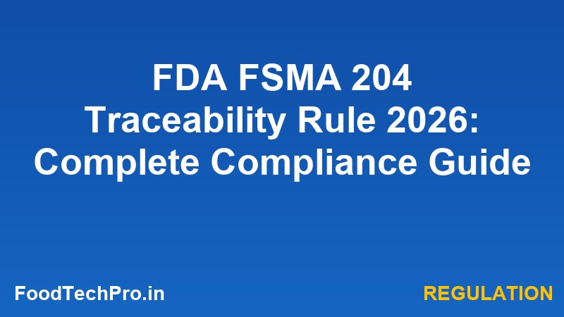 FDA FSMA 204 Traceability Rule featured image