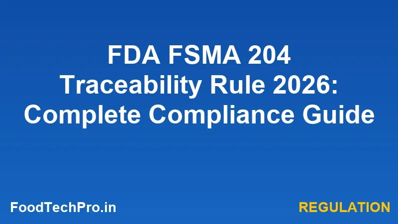 FDA FSMA 204 Traceability Rule featured image
