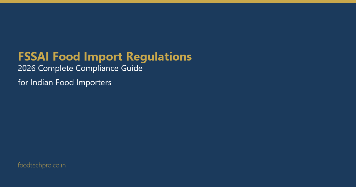 FSSAI Food Import Regulations 2026: Compliance Guide