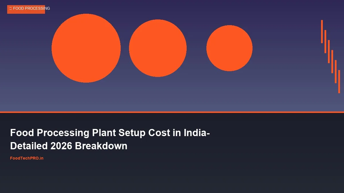 Food Processing Plant Setup Cost in India: Detailed 2026 Breakdown
