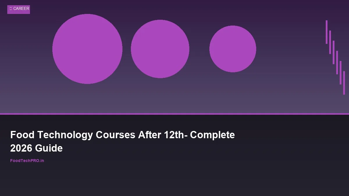 Food Technology Courses After 12th: Complete 2026 Guide