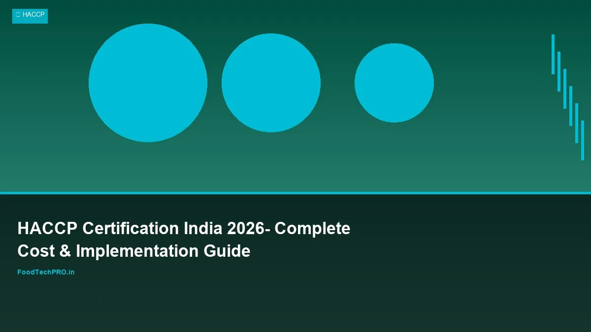 HACCP Certification India 2026: Complete Cost & Implementation Guide