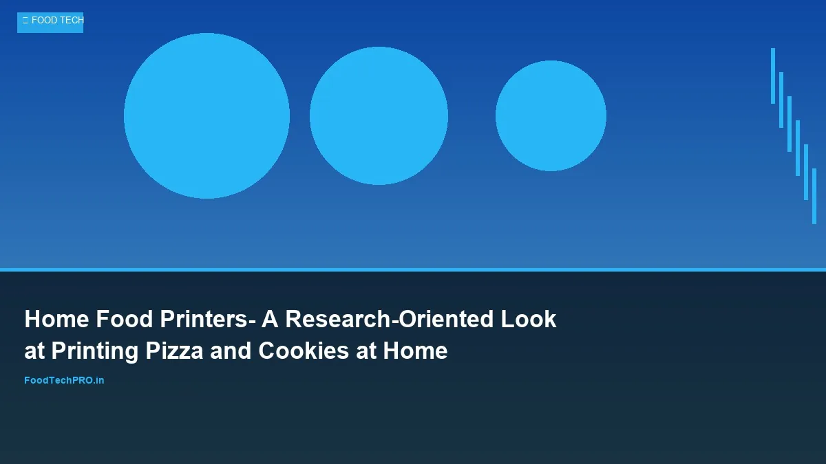 Home Food Printers: A Research-Oriented Look at Printing Pizza and Cookies at Home