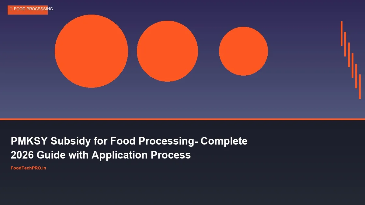 PMKSY Subsidy for Food Processing: Complete 2026 Guide with Application Process