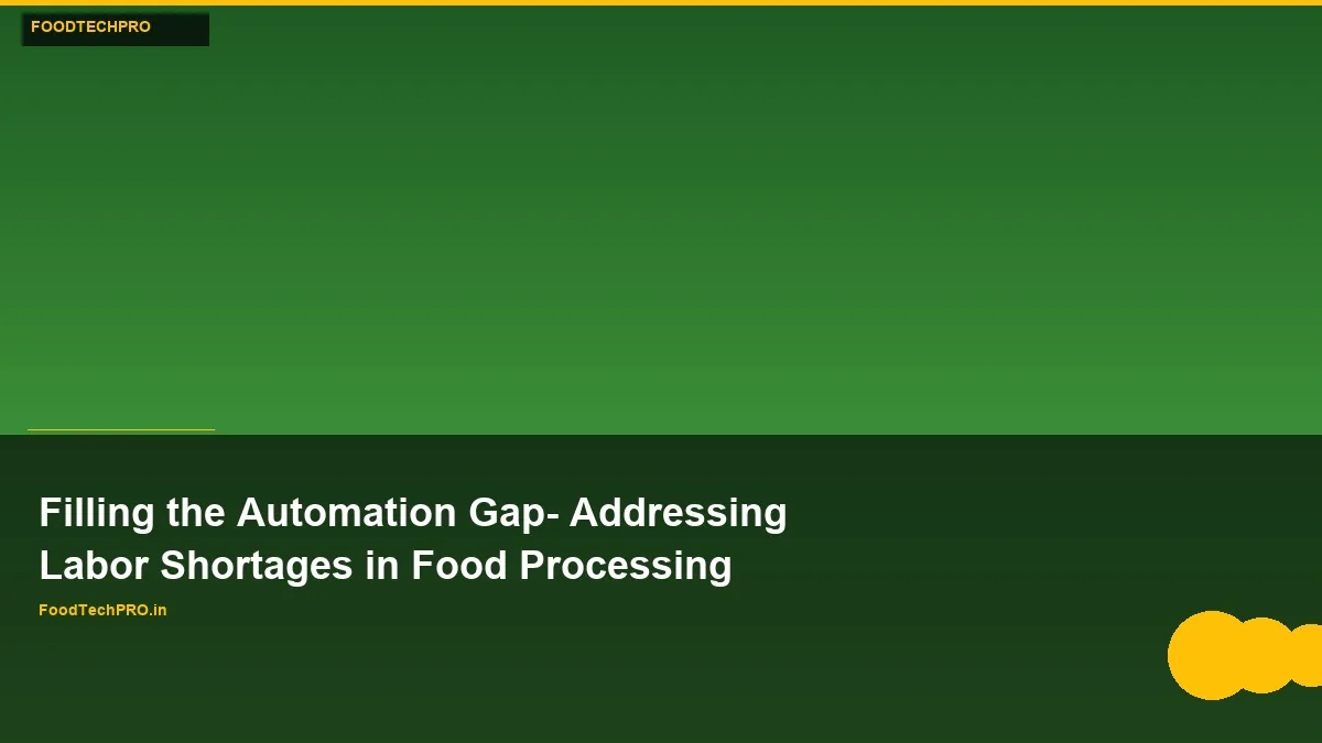 Filling the Automation Gap in Food Industry