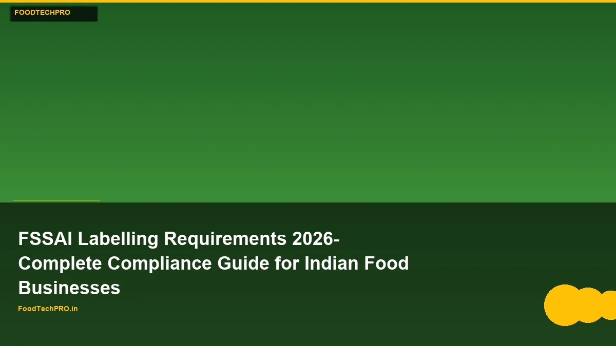 FSSAI Labelling Requirements 2026: Compliance Guide