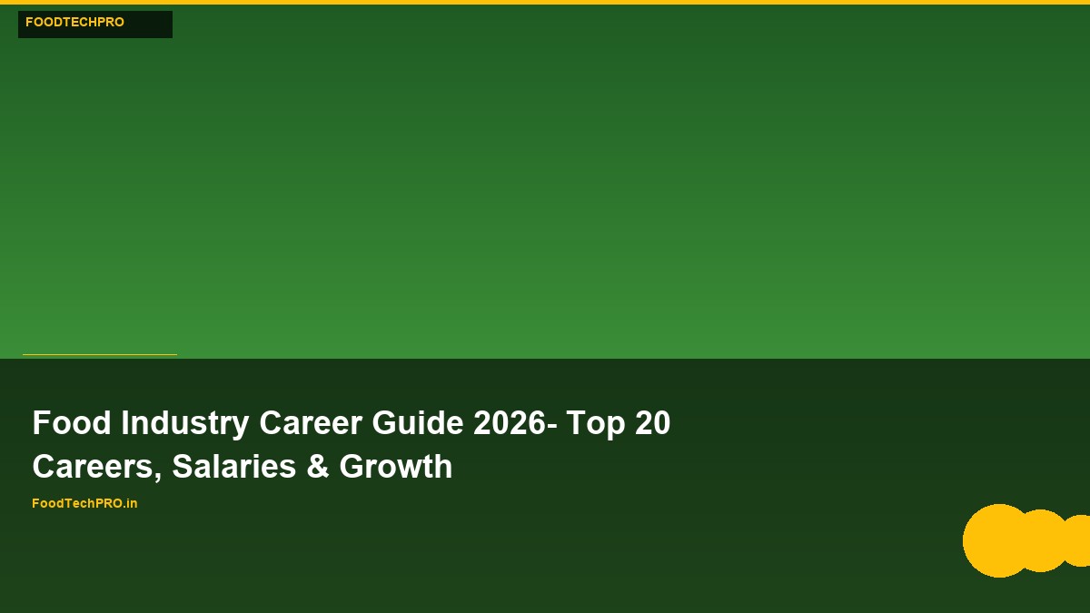 Food Industry Career Guide 2026: Top 20 Careers, Salaries & Growth