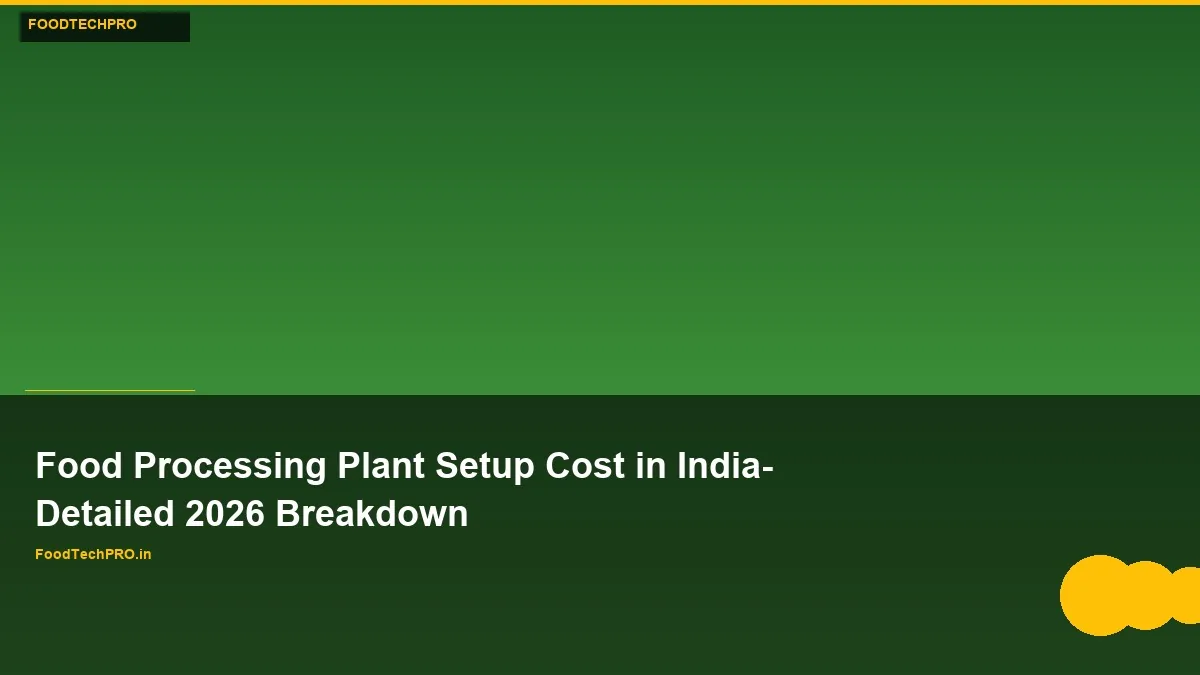 Food Processing Plant Setup Cost in India