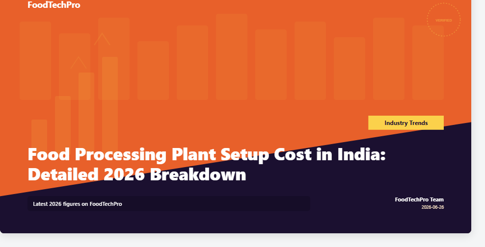 Food Processing Plant Setup Cost in India: Detailed 2026 Breakdown