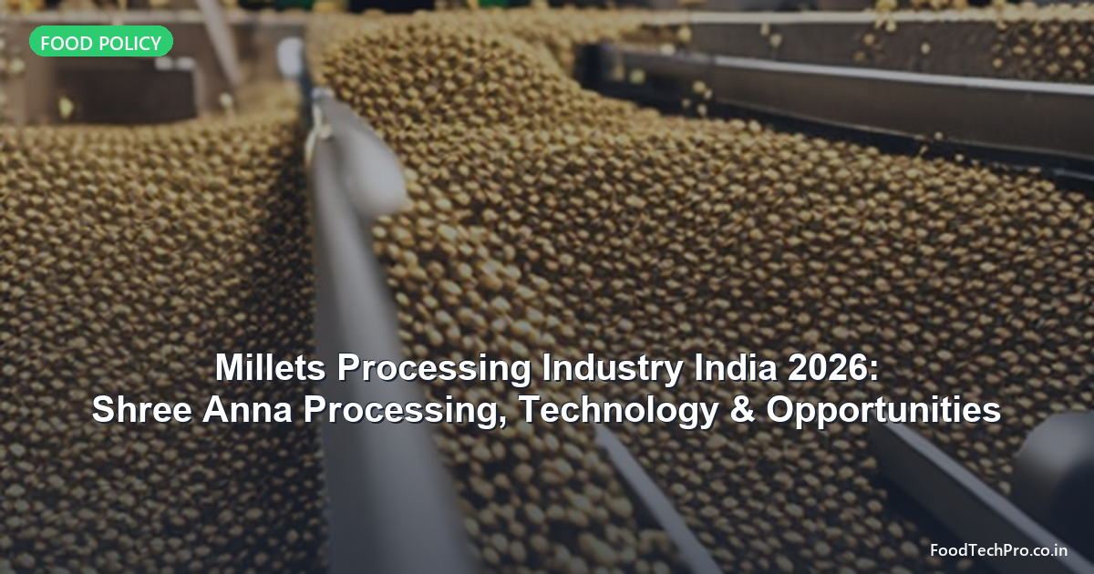 Millets Processing Industry India 2026: Shree Anna Processing, Technology & Opportunities