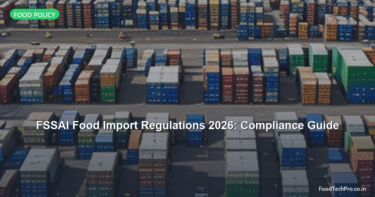 FSSAI Food Import Regulations 2026: Compliance Guide