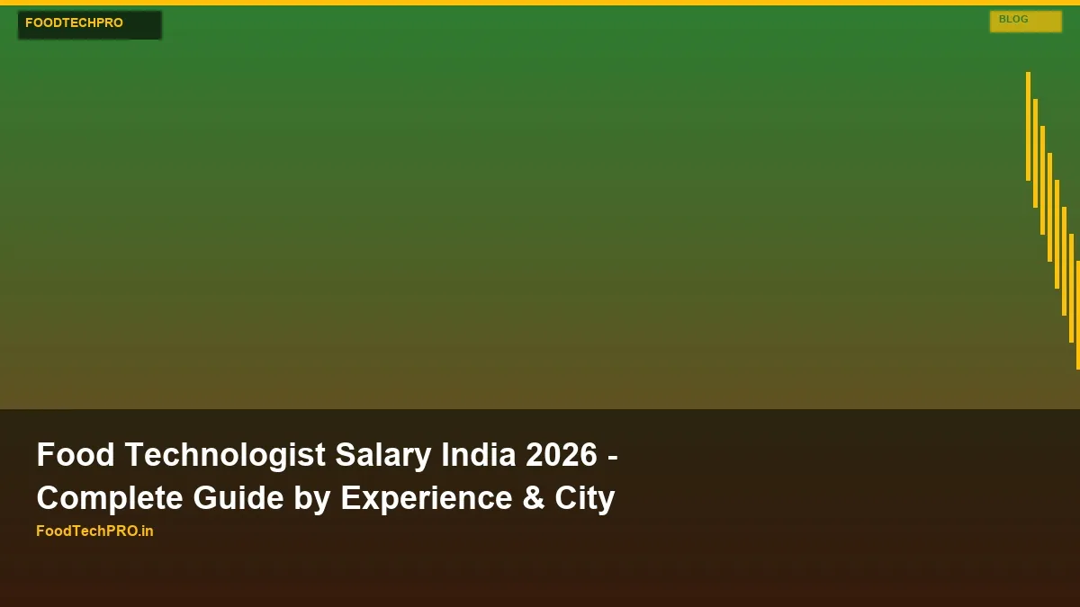 Food Technologist Salary India 2026
