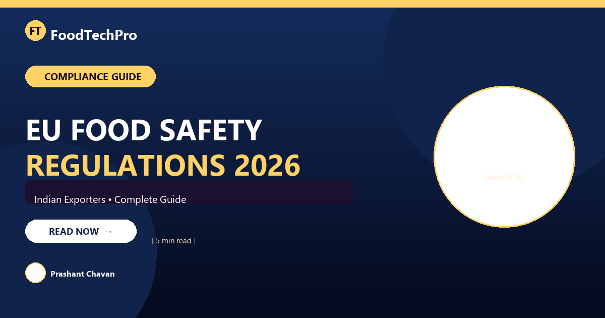 EU New Food Safety Regulations 2026: Complete Compliance Guide for Indian Exporters to Europe