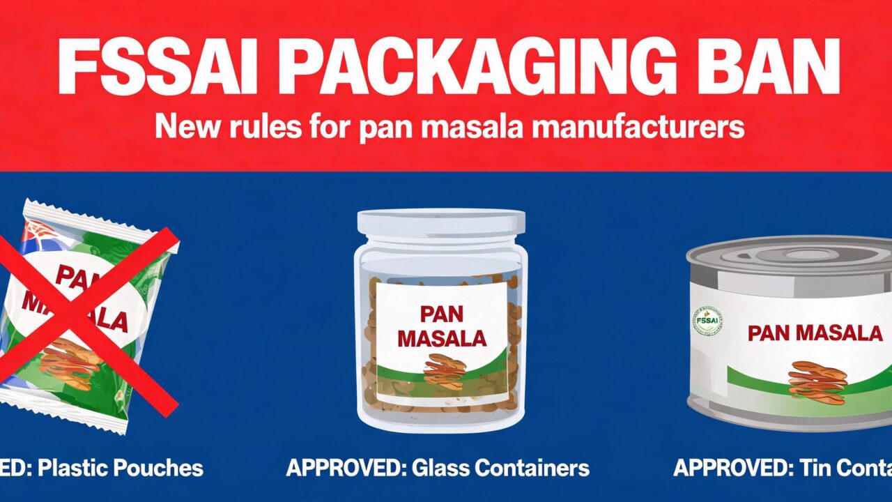 FSSAI Bans Plastic Packaging for Pan Masala: What Manufacturers Must Do