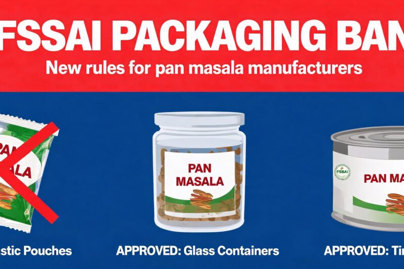 FSSAI Bans Plastic Packaging for Pan Masala: What Manufacturers Must Do