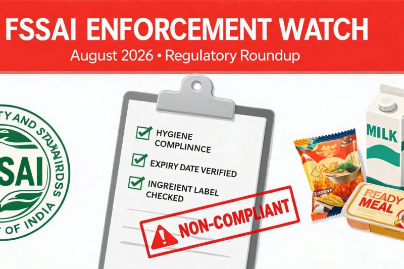 FSSAI Enforcement Watch: August 2026 Regulatory Roundup
