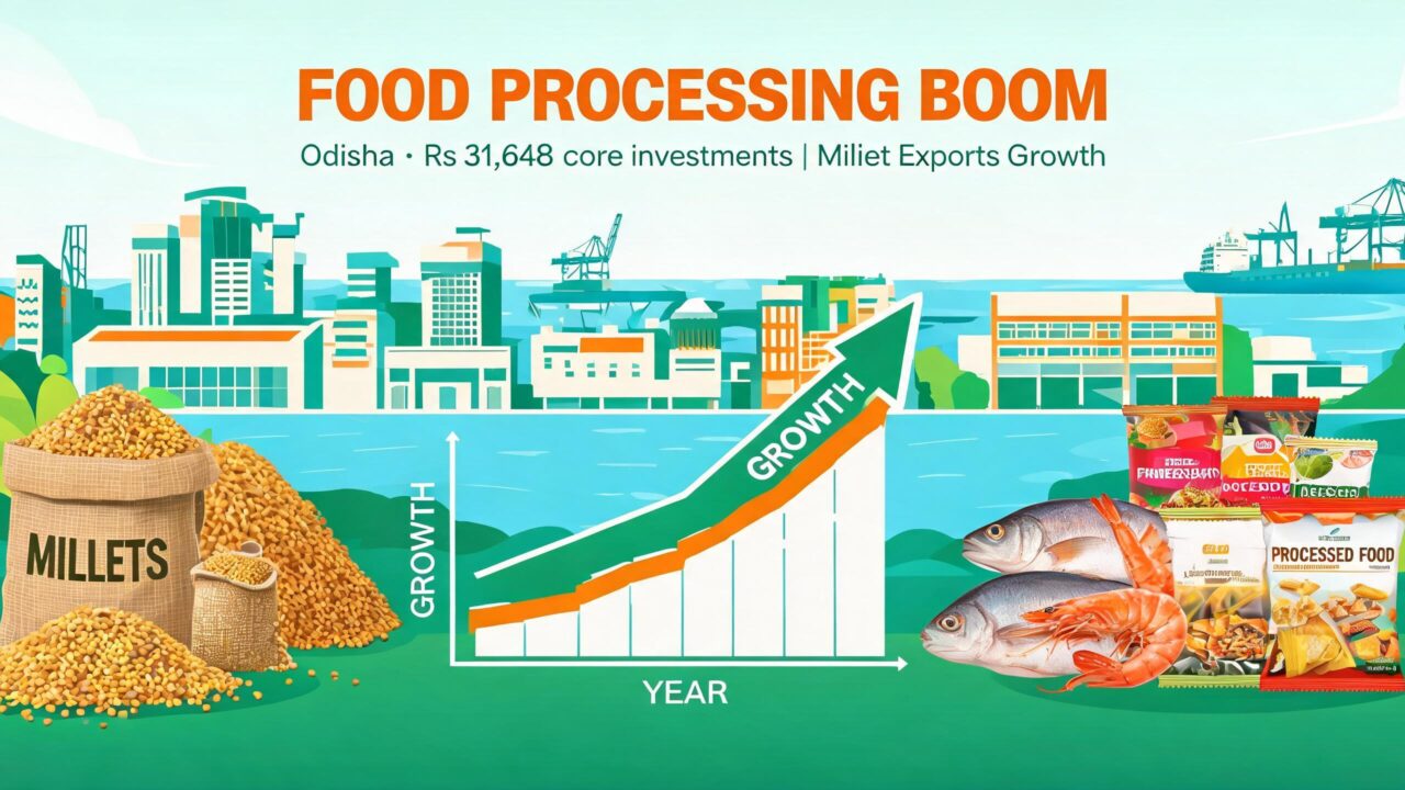Odisha’s Rs 31,648 Crore Food Processing Boost and India’s First Organic Millets Export to Denmark